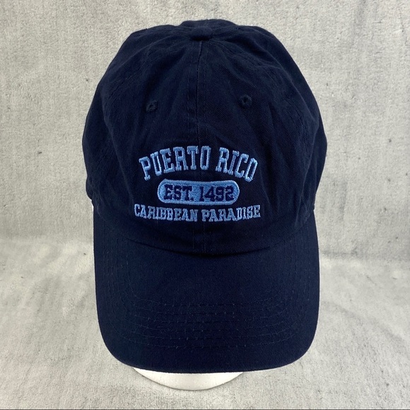 Newhatten  Puerto Rico Caribbean Paradise Ball Cap 100% Cotton Denim Adjustable - Picture 1 of 11